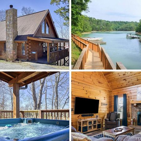 Serenity, A Rustic Log Cabin Retreat セバービル エクステリア 写真